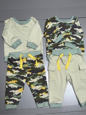 Bundle of 2- Two Piece Baby Boy Top and Bottom Set